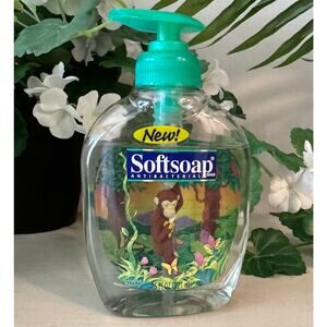 RARE Vintage Softsoap Hand Soap Dispenser w/animal inside bottle - MONKEY